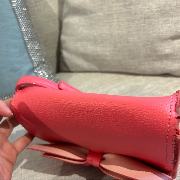 Kate Spade ♠️ Pink Vanderbilt Place Hanni Bow Crossbody bag - Picture 12 of 16